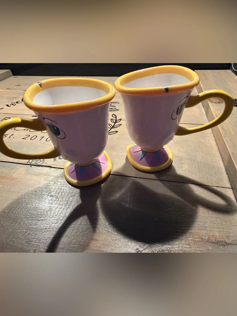 Disney beauty and the beast chip plastic cups